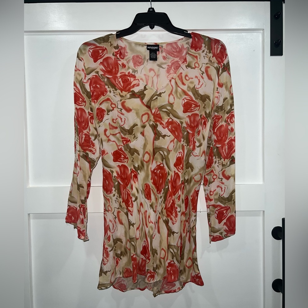 Women’s long sleeve silk blouse